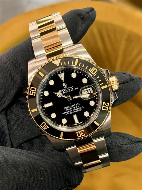 rolex submariner price gold steel|rolex submariner used value.